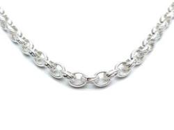 Silver Oval Belcher Chain 20 Inch