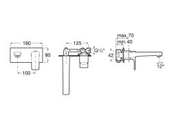 Roca L90 Concealed Wall-Mounted Basin Mixer - Chrome