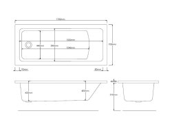 Roca The Gap Single Ended Acrylic Bath 1700 x 700mm