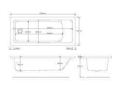 Roca The Gap Single Ended Acrylic Bath 1700 x 750mm