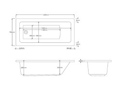 Roca The Gap Single Ended Acrylic Bath 1600 x 700mm