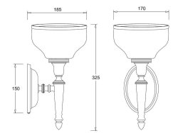 Arcade Frosted Cup Shade (Pair) - Oval Base - Stock Clearance