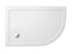 Zamori 1200 x 800mm White Right Hand Offset Quadrant Shower Tray