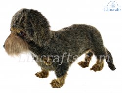 Soft Toy Dog, Wire Haired Dachshund by Hansa (34cm.L) 6325