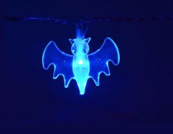 Qtx 155.522 Halloween High Quality Bats Design LED Battery String Lights - Blue