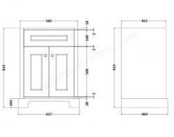 RAK Washington 600mm Greige Basin Unit