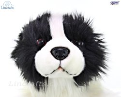 Soft Toy Border Collie Dog Puppet by Hansa (29cm) 8349