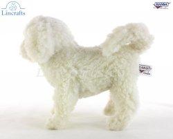 Soft Toy Bichon Freise Dog by Hansa (21cm.L) 7593