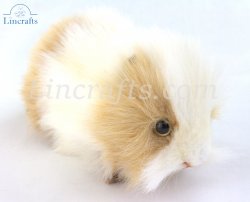 Soft Toy Gold & White Guinea Pig by Hansa (20cm) 7319