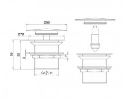 Clearwater Unslotted Click Bath Waste