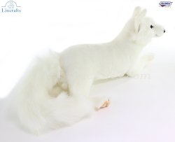 Soft Toy White Fox Lying by Hansa (40cmL) 6088