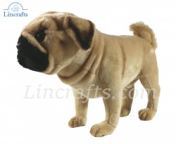 Soft Toy Pug Puppy Dog by Hansa (38cm) 5951