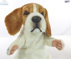 Soft Toy Beagle Dog Puppet by Hansa (28 cm) 8452