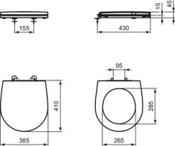 Ideal Standard White Standard Close Toilet Seat