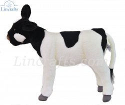 Soft Toy Black & White Cow by Hansa (35cm) 3457