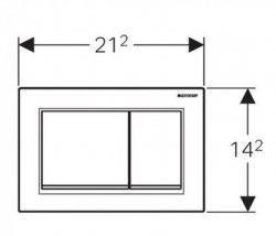 Geberit Omega 60 White Glass Dual Flush Plate