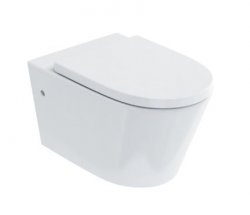 Britton Bathrooms Sphere Rimless Wall Hung WC including Seat