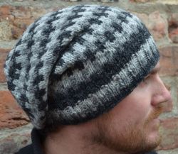 Pure wool - geometric slouch - Greys