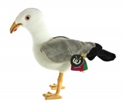 Soft Toy Herring Gull Bird by Living Nature (30cm) AN668