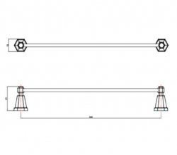 RAK Washington 60cm Single Towel Rail