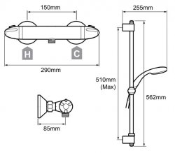 Mira Coda Pro EV Shower Mixer