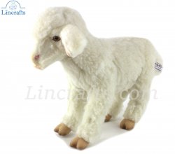 Soft Toy Lamb White Standing by Hansa (28cm) 6562