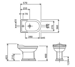 Silverdale Balasani Freestanding Bidet - White