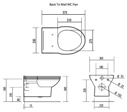 Silverdale Belgravia Wall Hung Toilet - Old English White