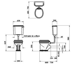 Silverdale Belgravia Low Level Toilet - Old English White