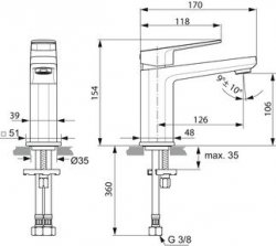 Ideal Standard Tonic II Single Lever Basin Mixer