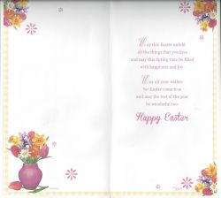 Easter Card - Just For You - Floral Vase