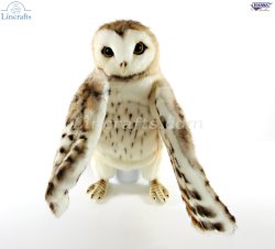 Soft Toy Barn Owl Puppet by Hansa (28 cm) 8396