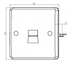 Knightsbridge Curved Edge Telephone Master Socket - (CU7300)