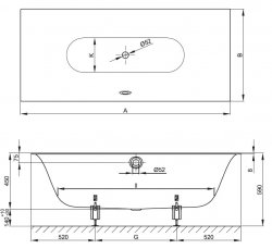 Bette Lux Rectangular Bath 170 x 75cm