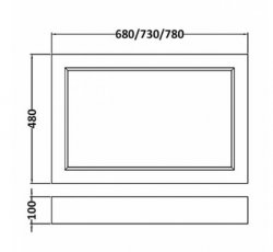 Bayswater Plummett Grey 750mm End Bath Panel