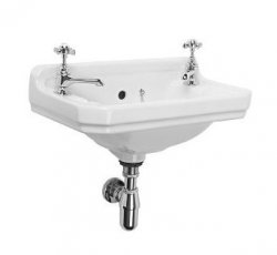 Tavistock Victoria 500mm 2 Tap Hole Cloakroom Basin