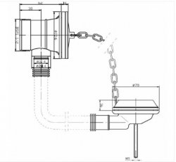 Bayswater Chrome Retainer Bath Waste & Overflow with Brass Plug