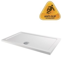 MX Elements 1300 x 800mm Rectangular Shower Tray - Anti-Slip