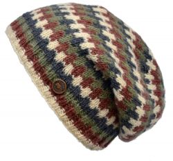 Pure wool - geometric slouch - Woodland