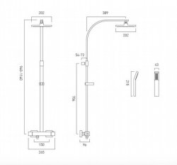 Vado Velo Square Shower Package