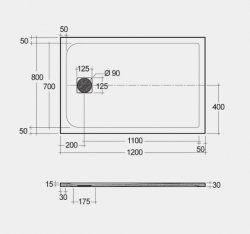 RAK Feeling Trays 1200 x 800 White Rectangular Tray