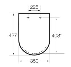 Roca The Gap Compact Soft-Close Toilet Seat