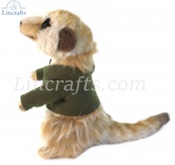 Soft Toy Meerkat Boy Green Shirt by Hansa (22cm) 7874