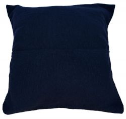 Filled cushion - cotton Gheri Panel - Black