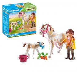 Horse Mare & Foal Playset & Accessories - 71243 - Playmobil