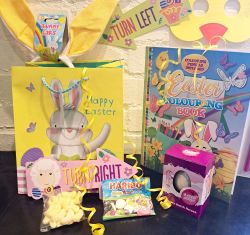 Easter Gift Set Sweets Colouring Book Masks Rabbit Ears Egg Hunt Gift Bag