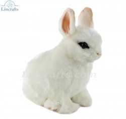 Soft Toy Pygmy Rabbit White by Hansa (18cm.L) 8127