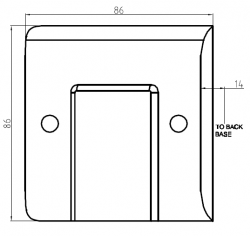 Knightsbridge Curved Edge 20A Flex Outlet Plate - (CU8342)