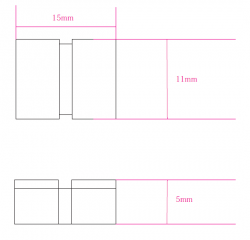 Knightsbridge 12V / 24V LED Flex Connector - Pack of 2 - Single Colour - (CON2P)