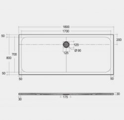 RAK Feeling Bathtub Replacement Trays 1800 x 800 Cappuccino Bathtub Replacement Tray